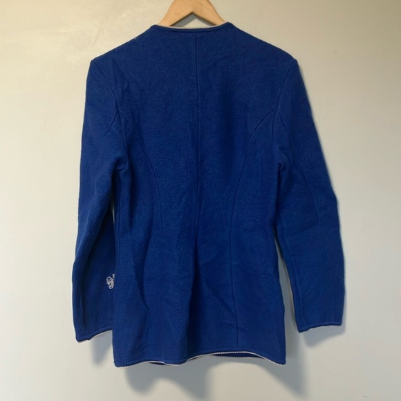 Geiger Boild Wool Blue Embroidered Jacket - Picture 8 of 9